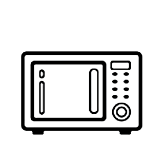 Microwave oven appliance icon