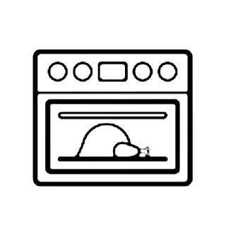Benchtop oven appliance icon