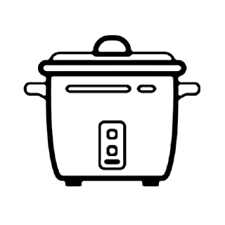 Rice cooker appliance icon
