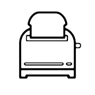 Two slice toaster appliance icon